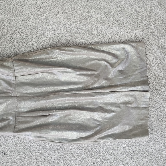Lauren by Ralph Lauren straight dress size 4 metallic champagne color lined - Picture 5 of 13